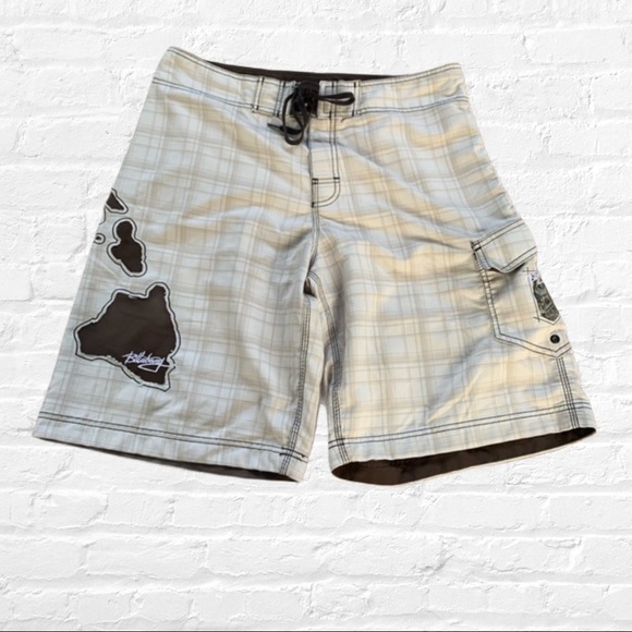 BILLABONG cream brown board shorts